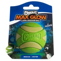 Chuckit Max Glow Ultra Squeaker Ball 1Pk Medium